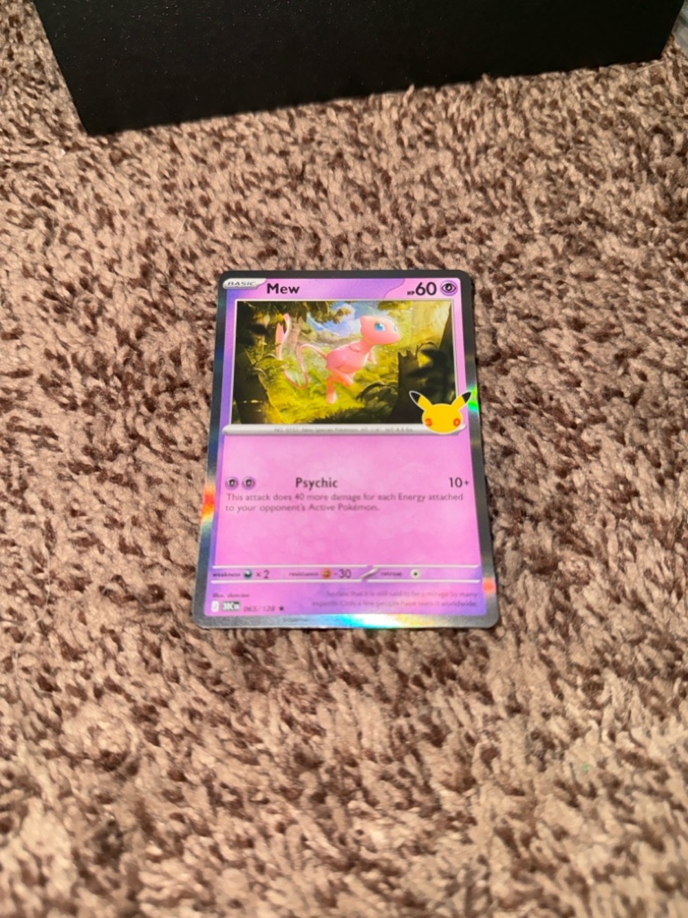 Mew 065/128 Holo Pokemon TCG 30th Celebration